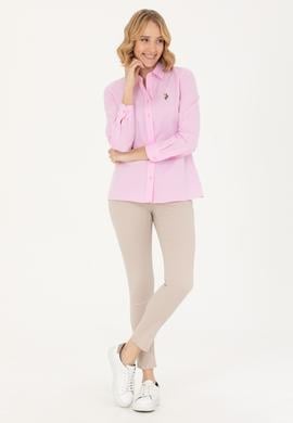 Kadın Manolya Uzun Kollu Basic Gömlek - 50262888065