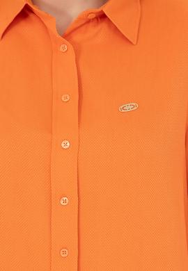Kadın Turuncu Uzun Kollu Gömlek - 50264173029