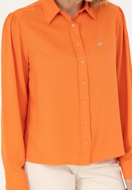 Kadın Turuncu Uzun Kollu Gömlek - 50264173029