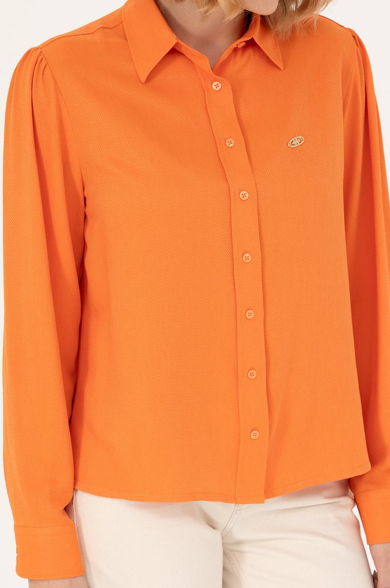 Kadın Turuncu Uzun Kollu Gömlek