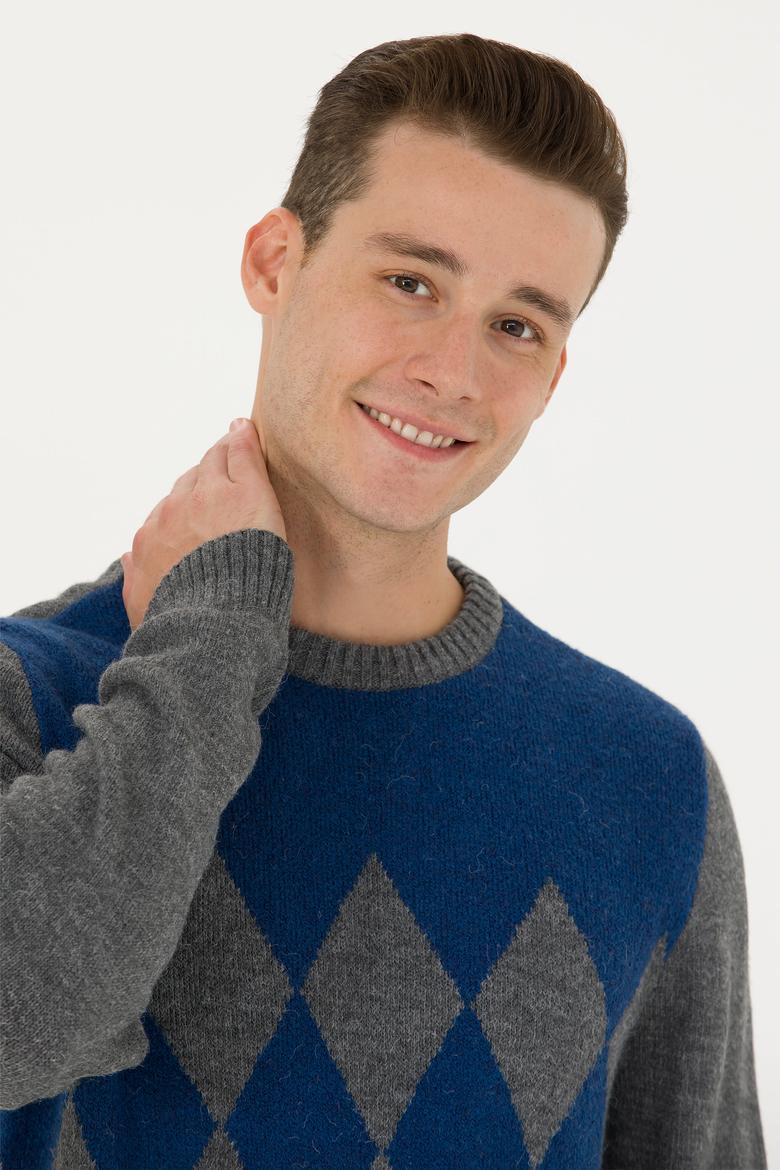 Erkek Gri Melanj Kazak - 50272102023