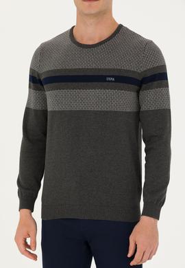 Erkek Antrasit Melanj Kazak - 50272107001