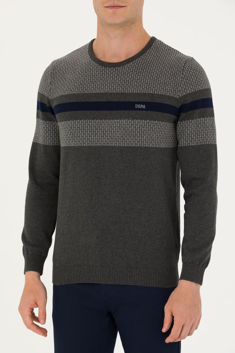 Erkek Antrasit Melanj Kazak - 50272107001