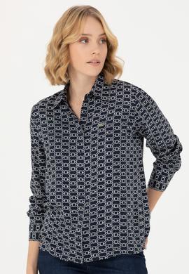 Kadın Lacivert Uzun Kollu Gömlek - 50271520004