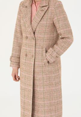 Kadın Kahverengi Kaşe Kaban - 50273144008