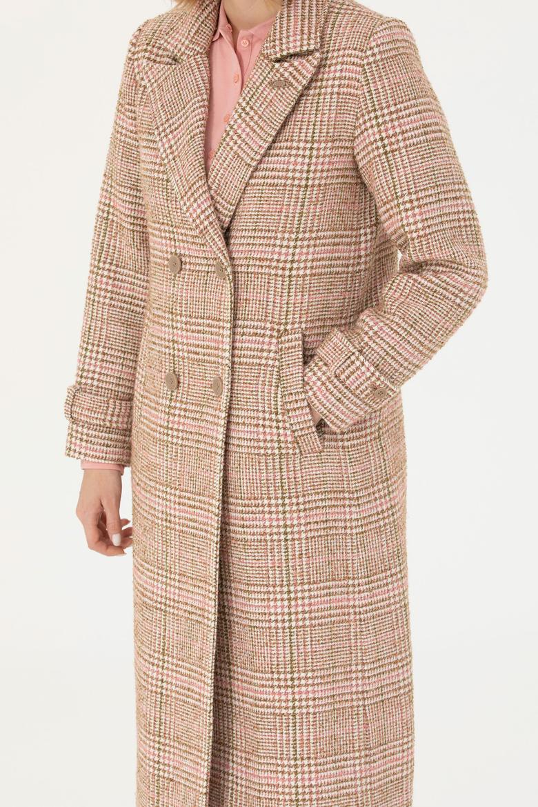 Kadın Kahverengi Kaşe Kaban - 50273144008