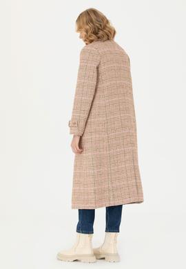 Kadın Kahverengi Kaşe Kaban - 50273144008