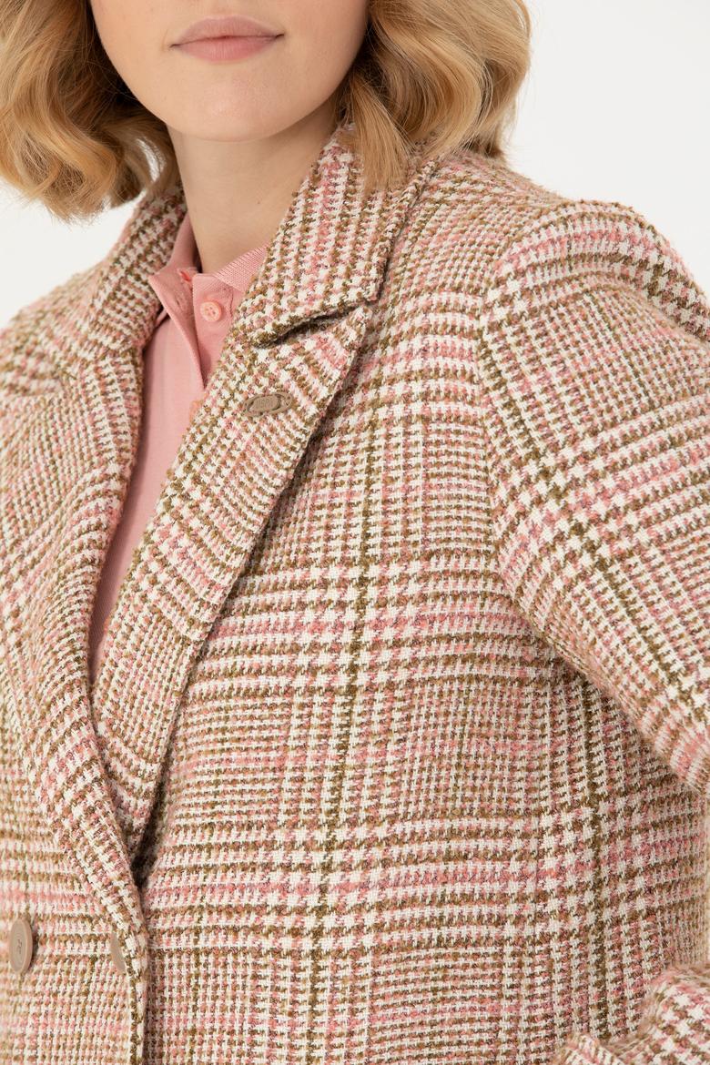 Kadın Kahverengi Kaşe Kaban - 50273144008