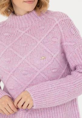 Kadın Pembe Balıkçı Yaka Kazak - 50270452011