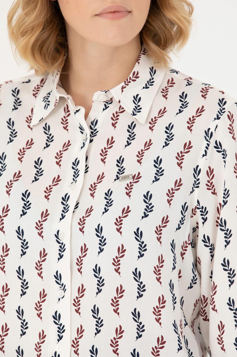 Kadın Bordo Uzun Kollu Gömlek