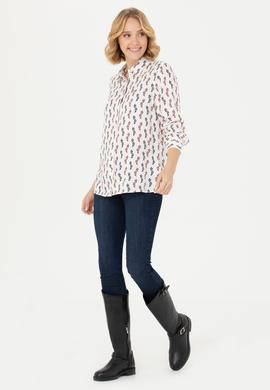 Kadın Bordo Uzun Kollu Gömlek - 50272032034