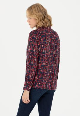 Kadın Lacivert Uzun Kollu Gömlek - 50272155003