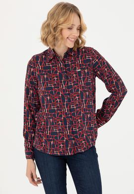 Kadın Lacivert Uzun Kollu Gömlek - 50272155003