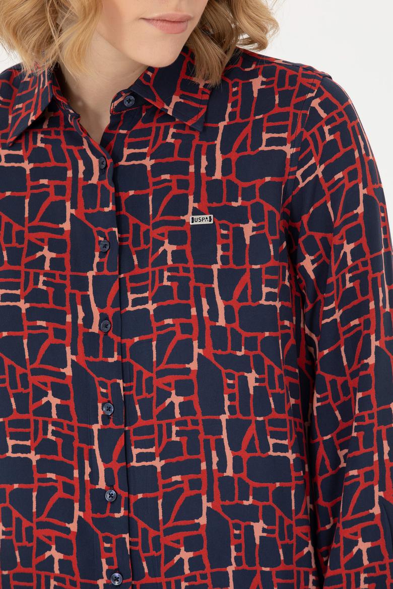 Kadın Lacivert Uzun Kollu Gömlek - 50272155003