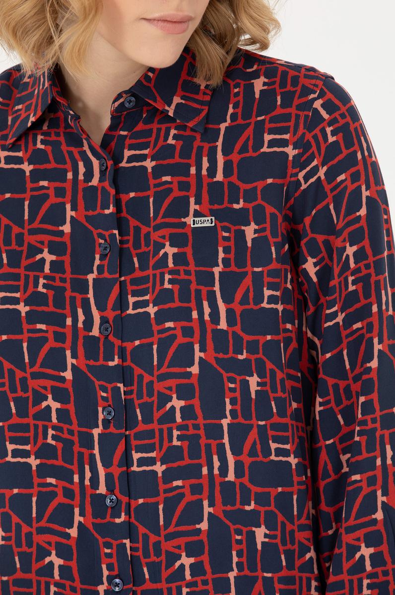 Kadın Lacivert Uzun Kollu Gömlek