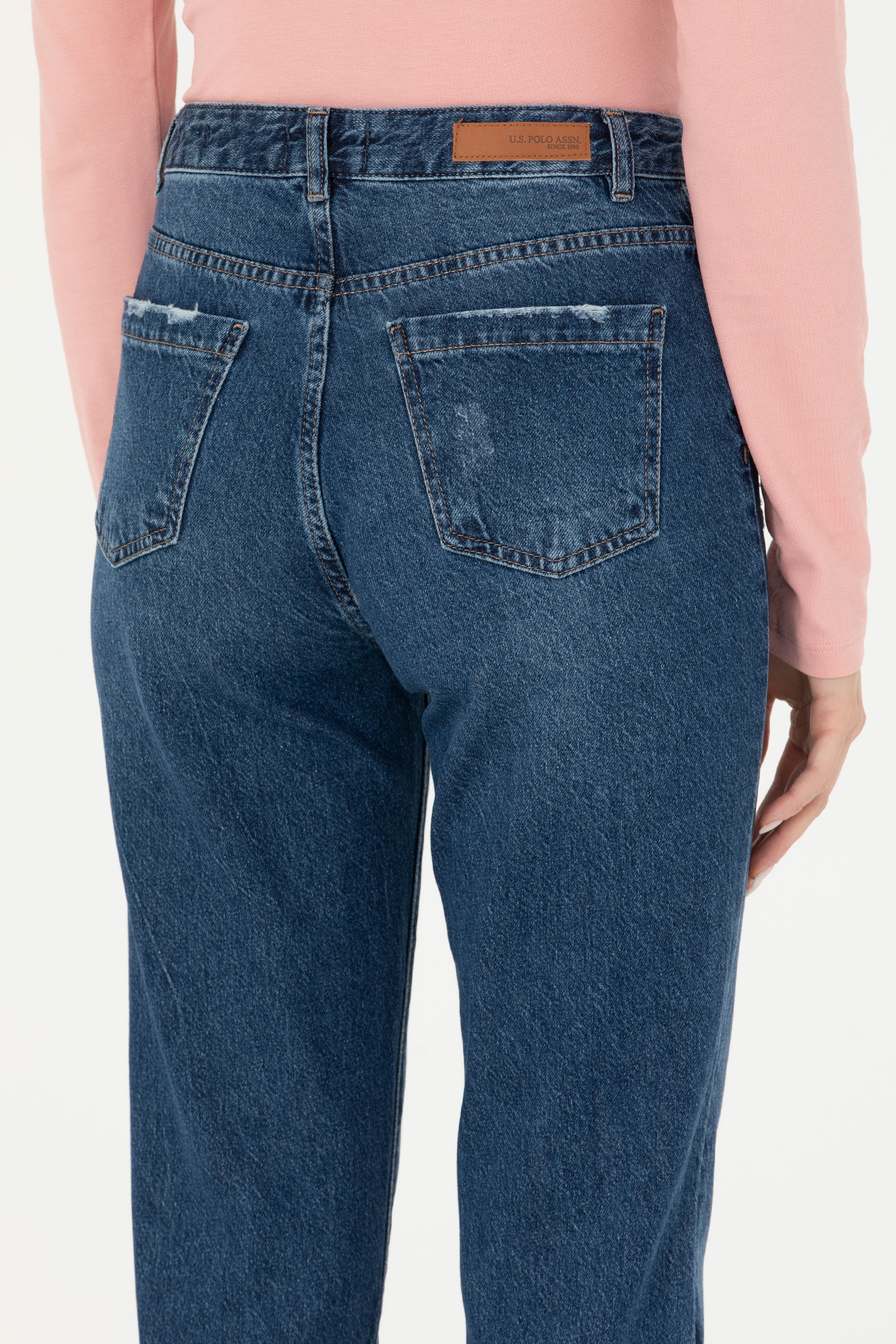 Kadın Koyu Mavi Jean Pantolon - Image 7