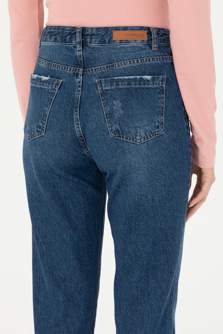 Kadın Koyu Mavi Jean Pantolon - 50272284005