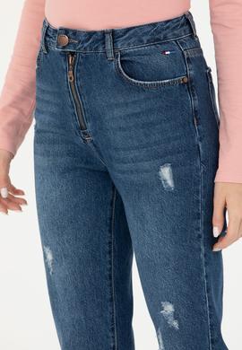 Kadın Koyu Mavi Jean Pantolon - 50272284005