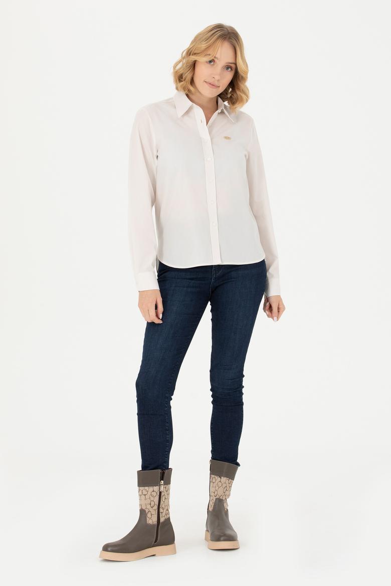 Kadın Taş Uzun Kollu Gömlek - 50279631002