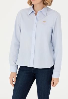 Kadın Açık Mavi Uzun Kollu Gömlek - 50279631010