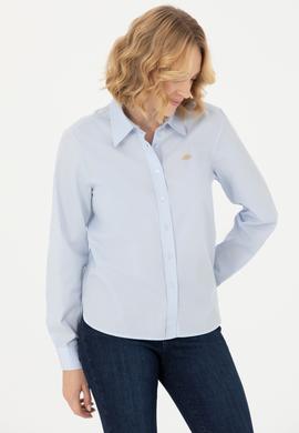 Kadın Açık Mavi Uzun Kollu Gömlek - 50279631010
