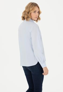 Kadın Açık Mavi Uzun Kollu Gömlek - 50279631010