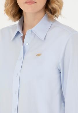 Kadın Açık Mavi Uzun Kollu Gömlek - 50279631010