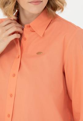 Kadın Somon Uzun Kollu Gömlek - 50279631018