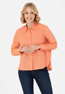 Kadın Somon Uzun Kollu Gömlek - 50279631018