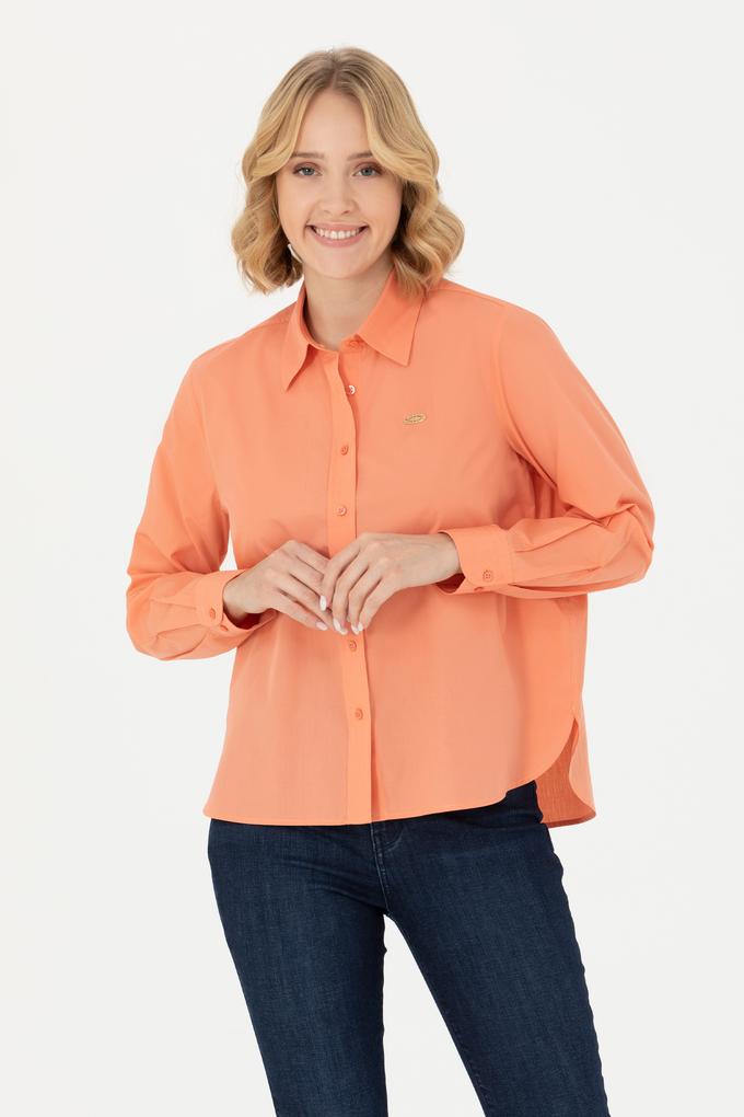Kadın Somon Uzun Kollu Gömlek
