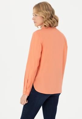 Kadın Somon Uzun Kollu Gömlek - 50279631018