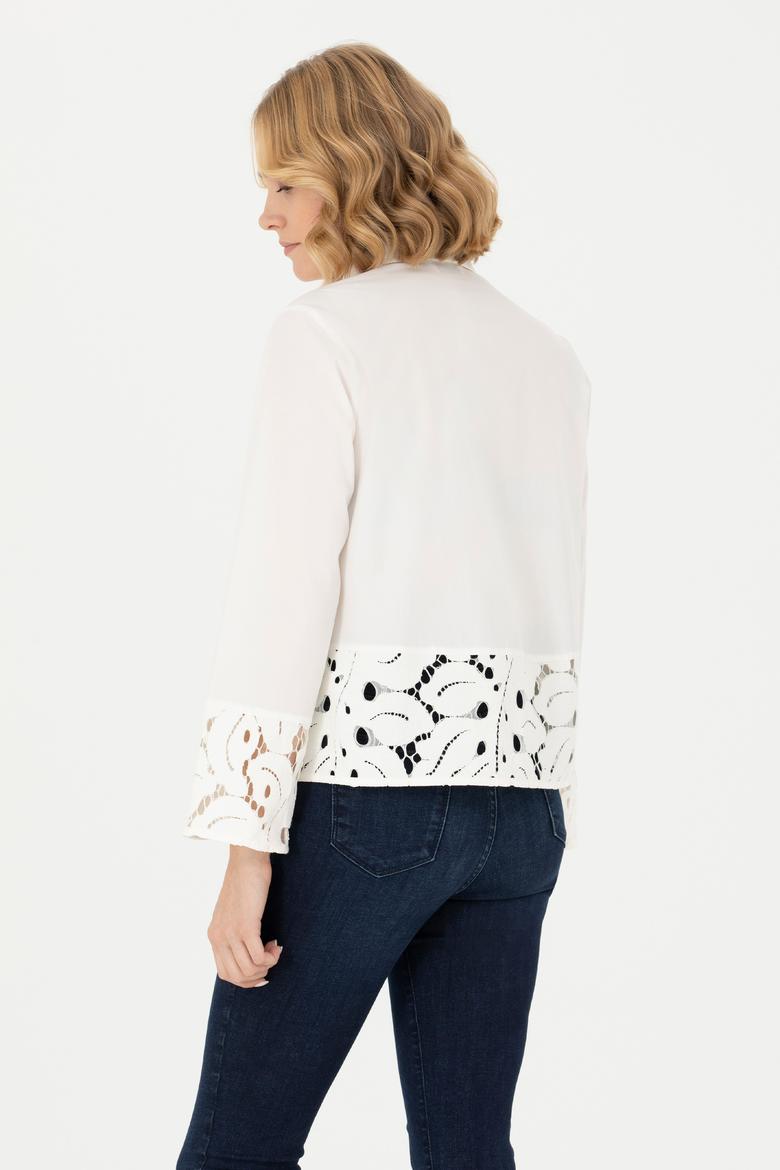 Kadın Ekru Uzun Kollu Gömlek - 50271509003