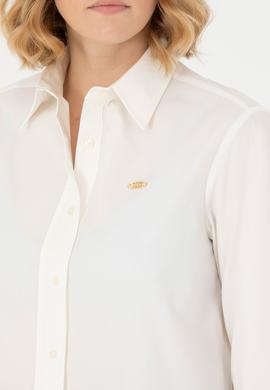 Kadın Ekru Uzun Kollu Gömlek - 50271509003