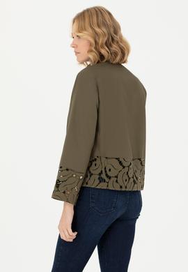 Kadın Haki Uzun Kollu Gömlek - 50271509018