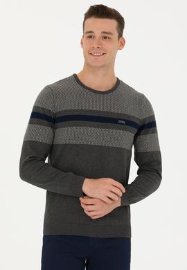 Erkek Antrasit Melanj Kazak - 50272107001