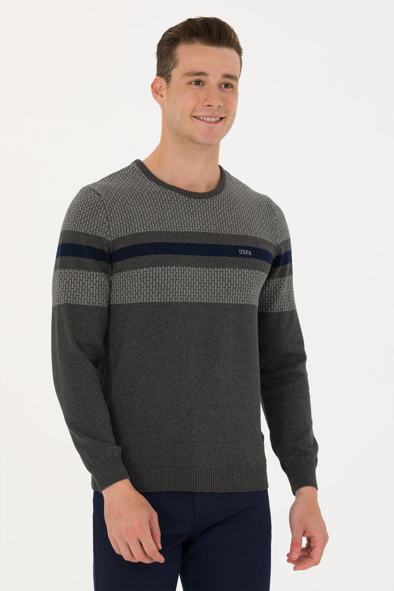 Erkek Antrasit Melanj Kazak - 50272107001