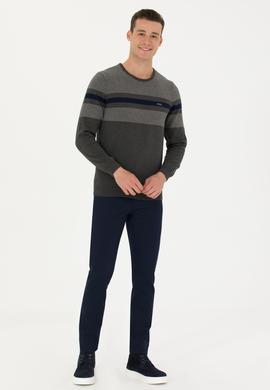 Erkek Antrasit Melanj Kazak - 50272107001