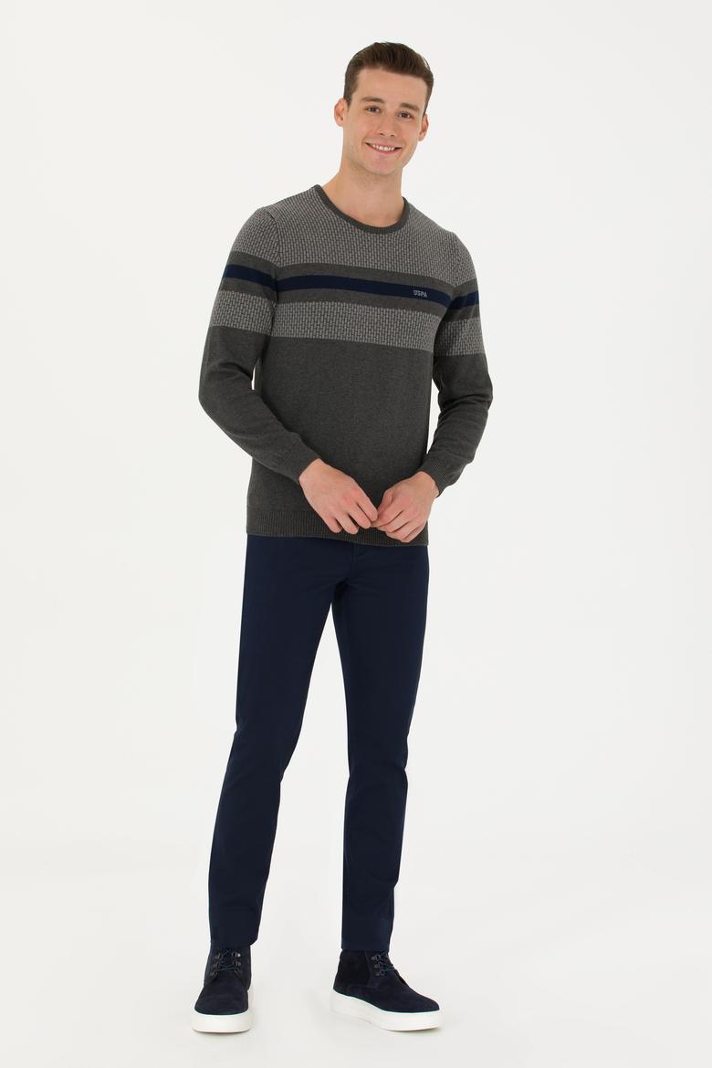 Erkek Antrasit Melanj Kazak - 50272107001