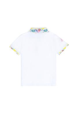 Kız Çocuk Beyaz Basic Polo Yaka Tişört - 50265667003