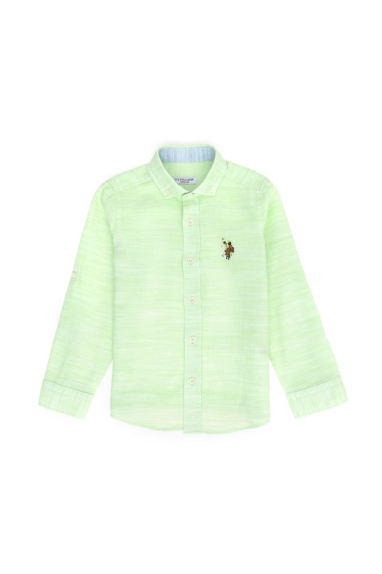 Erkek Çocuk Neon Sarı Uzun Kollu Gömlek - 50264103013