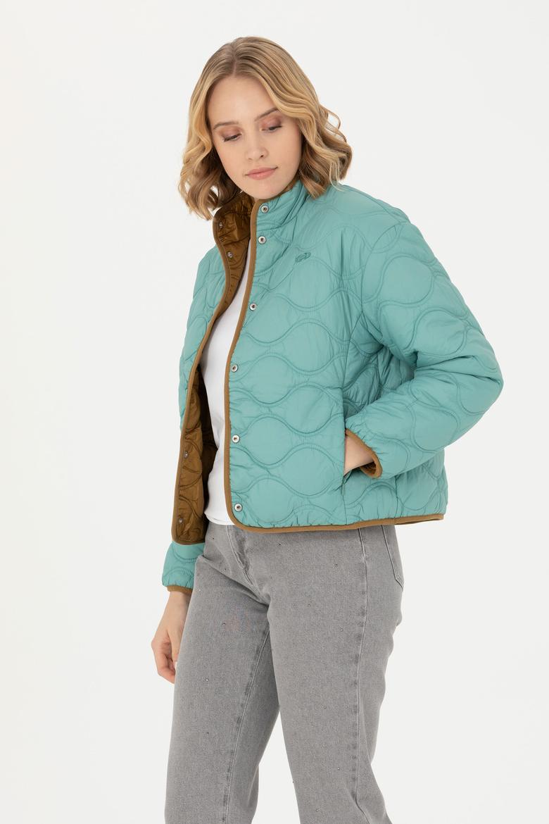 Kadın Açık Haki Mont