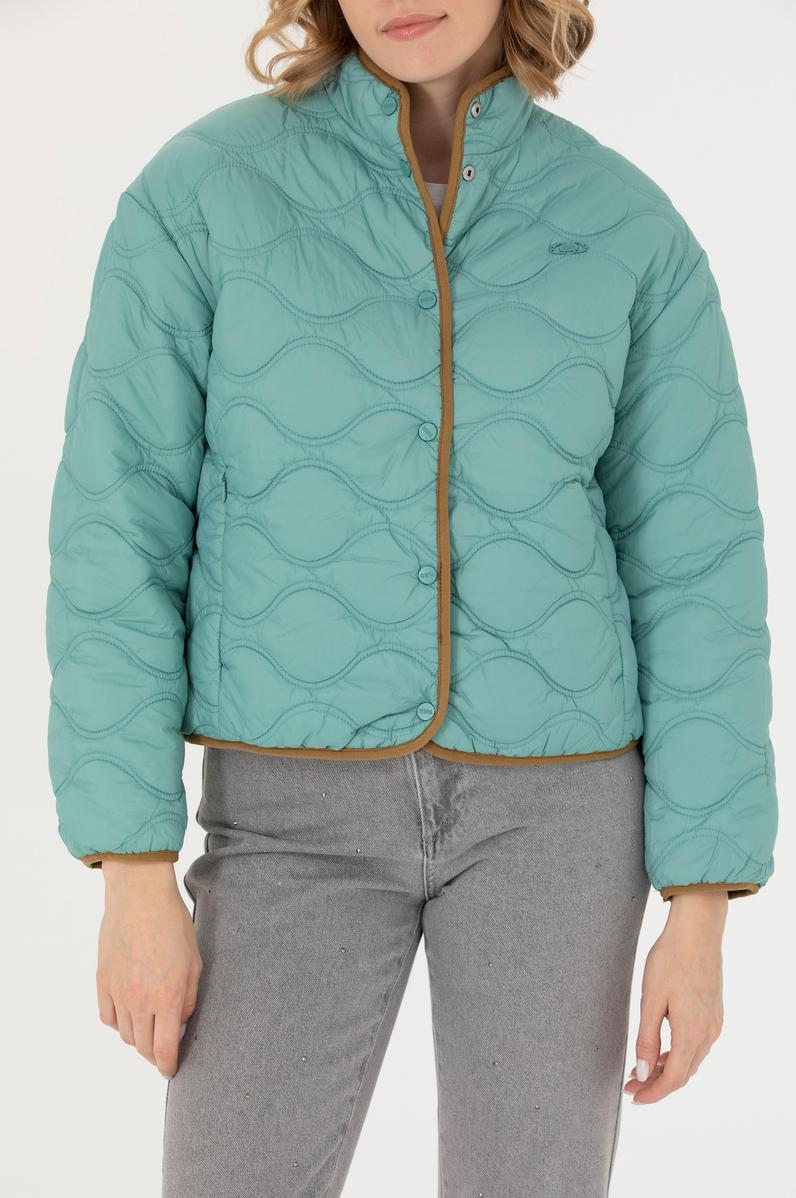 Kadın Açık Haki Mont