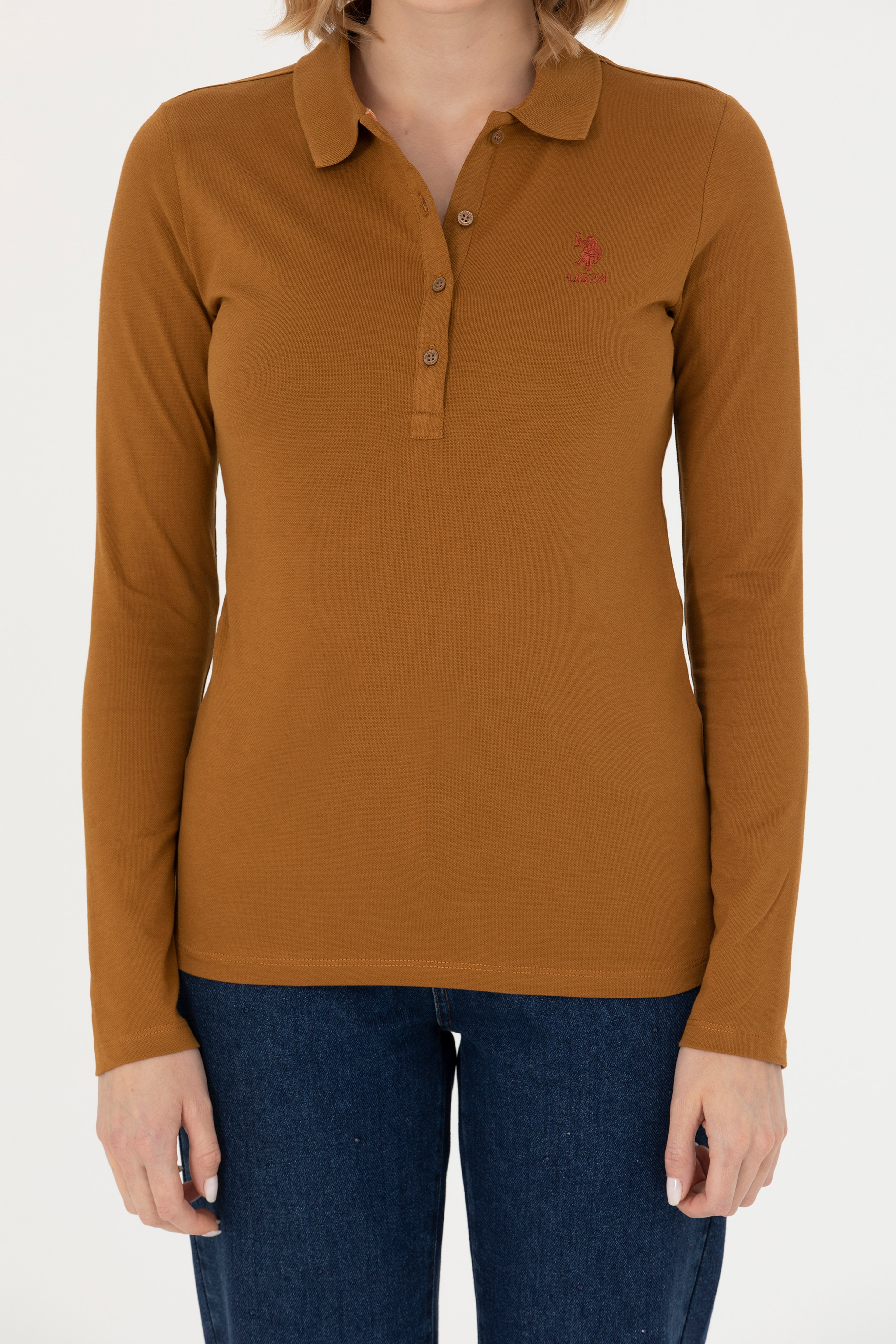 Kadın Coconut Basic Polo Yaka Sweatshirt - Image 6