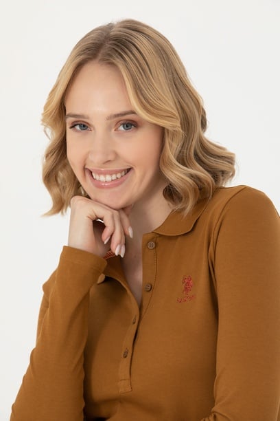 Kadın Coconut Basic Polo Yaka Sweatshirt