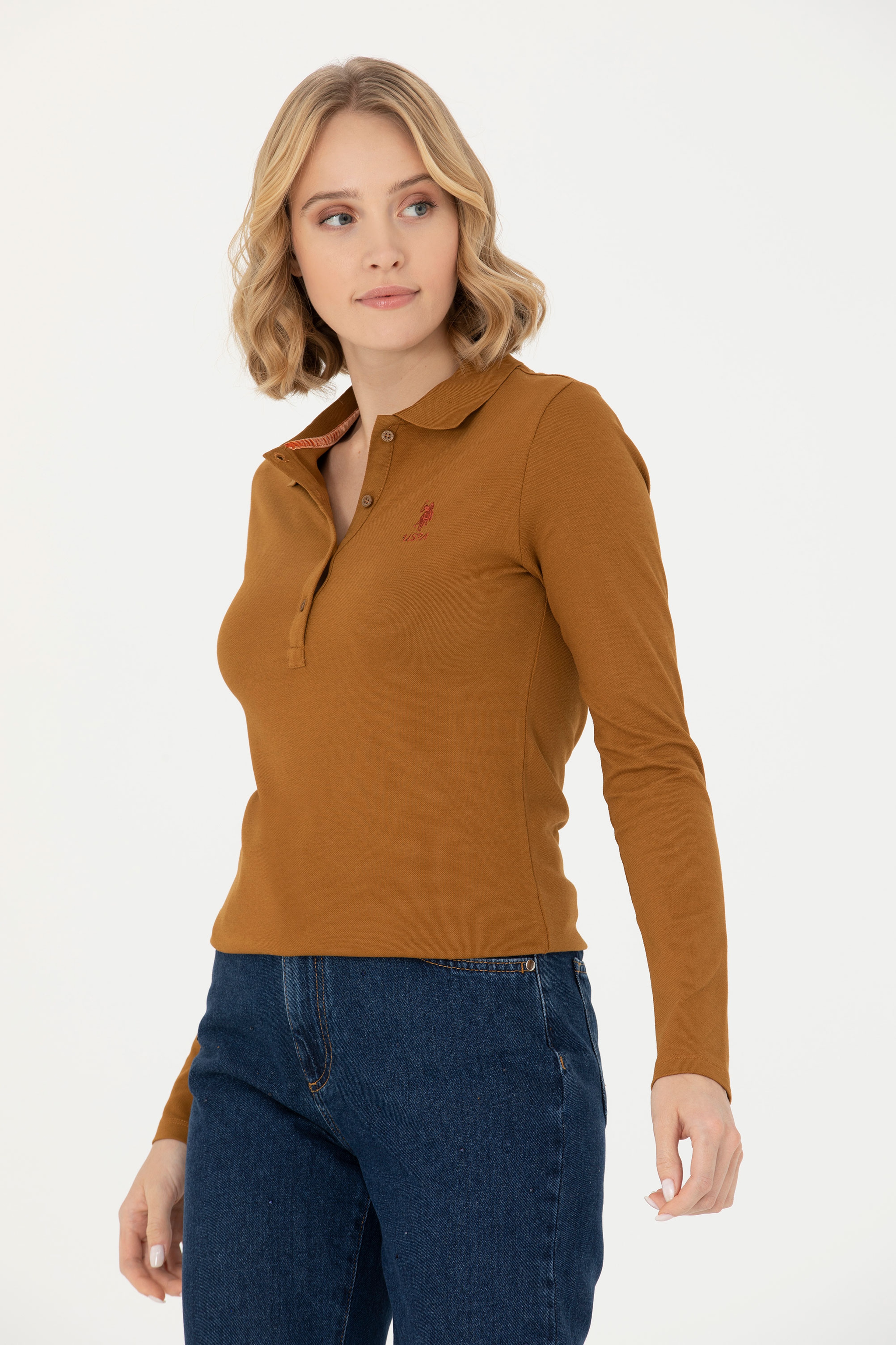 Kadın Coconut Basic Polo Yaka Sweatshirt - Image 1