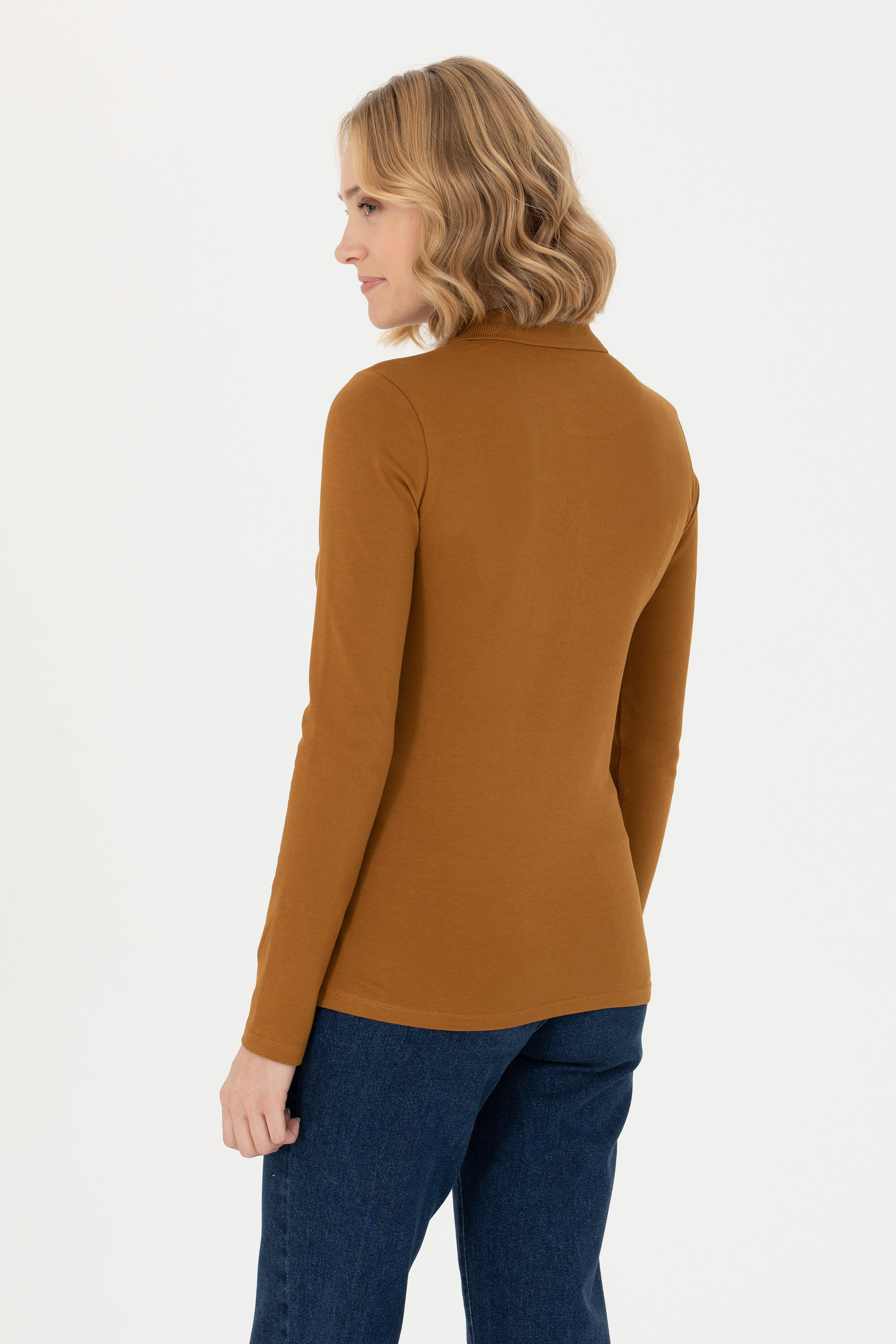 Kadın Coconut Basic Polo Yaka Sweatshirt
