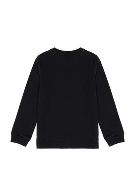 Erkek Çocuk Siyah Basic Bisiklet Yaka Sweatshirt - 50273757214