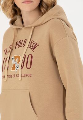 Kadın Kum Kapüşonlu Sweatshirt - 50271589012