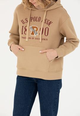 Kadın Kum Kapüşonlu Sweatshirt - 50271589012