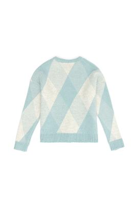 Kız Çocuk Mint Bisiklet Yaka Kazak - 50271890022